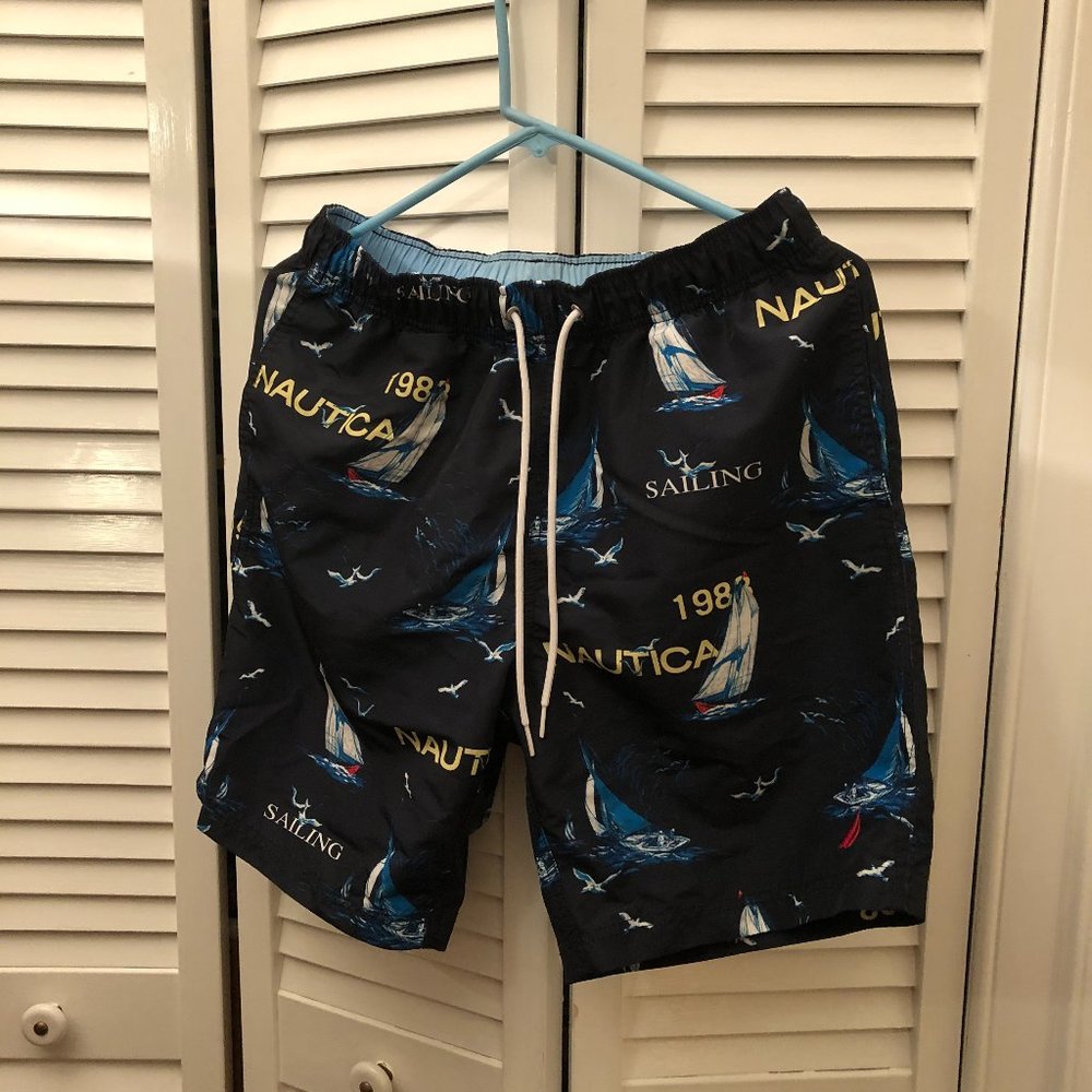 Nautica men bermuda shorts, nnautical navy with na